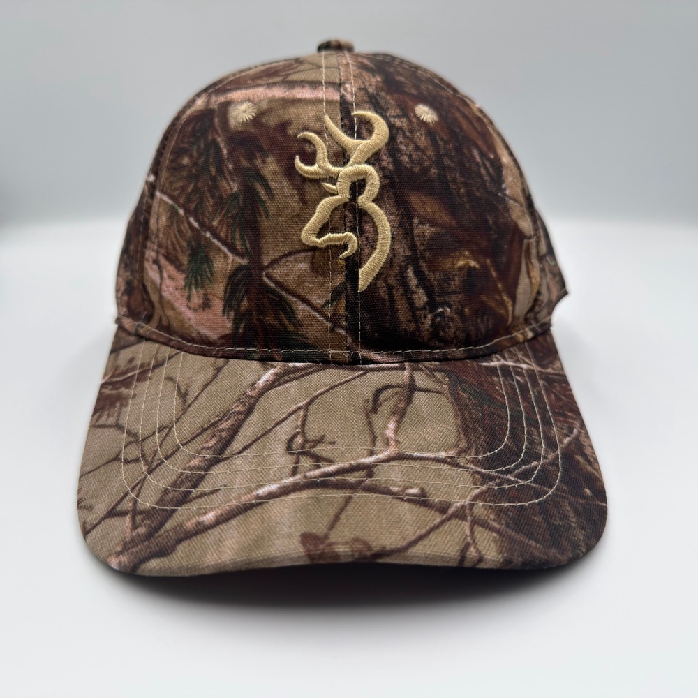 Browning Buckmark Camo Baseball Cap Hunting Hat Adjustable Brown Camouflage
